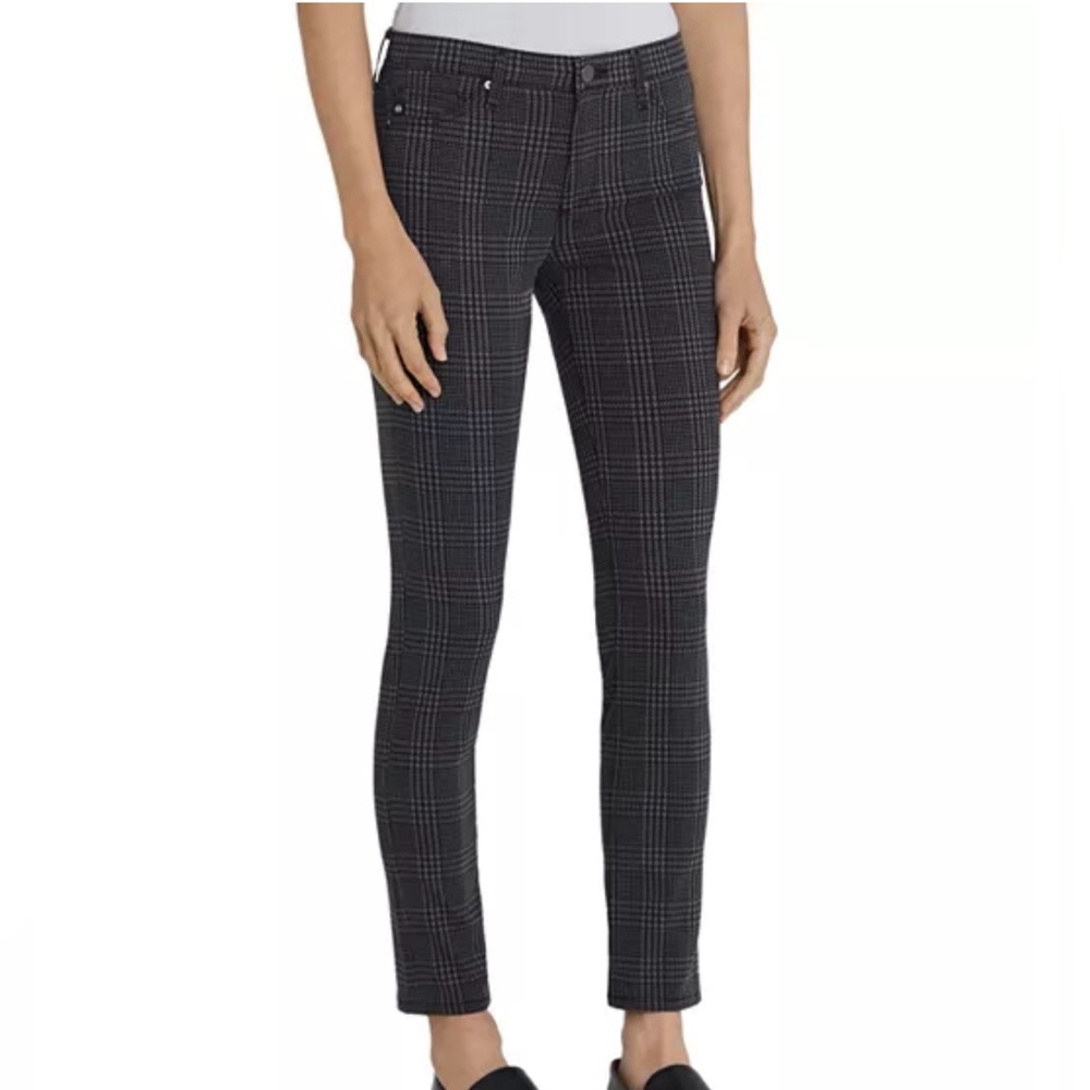 Adriano Goldschmied Womens Houndstooth Mid-Rise Ankle Pants